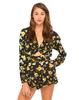 Motel Jetta Cut Out Jumpsuit in Floral Fever Plum