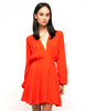 Motel Jetty Plunge Neck Dress in Tomato