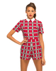 Motel Jodi Playsuit in Plaid Red