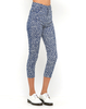 Motel Jodie Cropped Jean in Navy and White Ditsy Daisy Print