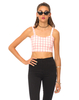 Motel Josie Cropped Top in Pink Gingham