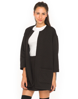 Motel Joyce Light Weight Jacket in Bubble Jersey Black