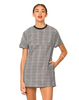 Motel Kayla Tunic Dress in Black and White Tweed