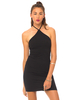 Motel Kelsey Boydcon Halter Neck Dress in Black