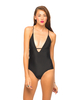Motel Kimberly Strappy Swimsuit In Black