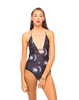 Motel Kimberly Strappy Swimsuit In Sun Moon And Star