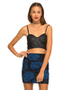 Motel Kimmy Bodycon Mini Skirt in Tonal Floral Midnight