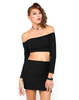 Motel Kimmy Bodycon Skirt in Black Lace