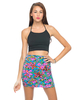 Motel Kimmy Bodycon Skirt in Fluro Flower