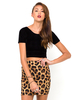 Motel Kimmy Bodycon Skirt in Original Animal