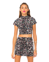 Motel Kimmy Bodycon Skirt in Squashed Rubber