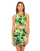 Motel Kimmy Bodycon Skirt in Tropical Hawaii Green