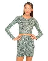 Motel Kimmy High Waisted Bodycon Skirt in Static Mint