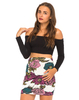 Motel Kimmy High Waisted Skirt in Museum Floral Midnight