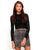Motel Kimmy Mini Tube Skirt in 90s Leopard
