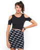 Motel Kimmy Mini Tube Skirt in Eye See You Print