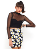 Motel Kimmy Mini Tube Skirt in Wild Daisy