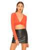 Motel Kira Twist Crop in Coral