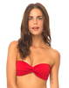 Motel Knox Bandeau Bikini Top in Red