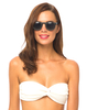 Motel Knox Bandeau Bikini Top in White