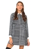 Motel Kye Babydoll Dress in Hounds Tooth Black and White
