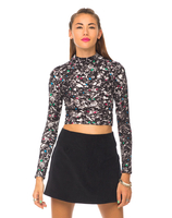 Motel Lara Turtle Neck Top in Squashed Rubber