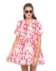 Motel Laura Flared Dress in Xerox Daisy Red