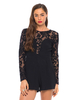 Motel Lee Lou Playsuit in Black Embroidered