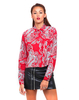 Motel Leela Oversized Batwing Shirt in Huge Paisley Red