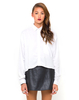 Motel Leela Oversized Batwing Shirt in White