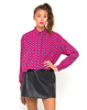 Motel Leela Oversized Batwing Shirt in Windsor Raspberry