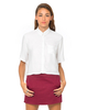 Motel Leigh Cropped Box Shirt in White