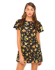 Motel Lia Cut Out Tea Dress in Floral Fever Plum