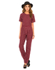 Motel Lilah Full Length Jumpsuit in Cravat Oxblood