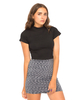 Motel Lizard Marble Mini Skirt in 70s Noise Grey