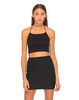 Motel Lizard Mini Skirt in Black Net Stripe