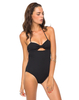 Motel Lolly Cut Out Swimsuit in Black