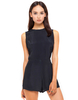 Motel Lomas Sleeveless Playsuit in Black