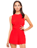Motel Lomas Sleeveless Playsuit in Red