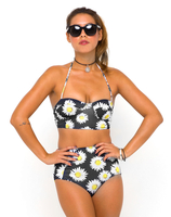 Motel Longline Bikini in Wild Daisy