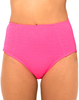 Motel Longline High Waisted Bikini Bottoms in Neon Pink