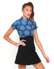 Motel Lydia Turtleneck Mini Dress in Mandala Blue