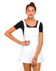 Motel Macaw Pinafore Dress in White Faux Leather