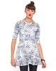 Motel Magdalina Cut Out Skater Dress in Snake Black and White