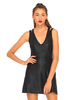 Motel Maine Crackle Skater Dress in Black