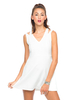 Motel Maine Skater Dress in Embossed Ivory