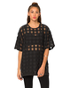 Motel Major Oversized Check Tee in Black