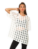 Motel Major Oversized Check Tee in White