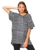 Motel Major Oversized Tee in Hounds Tooth Black and White