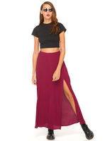 Motel Marla Maxi Skirt in Oxblood